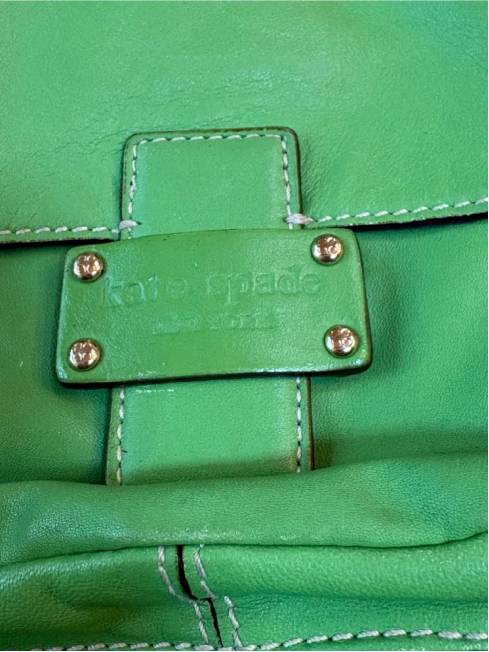 Kate Spade Green Leather Tote Bag